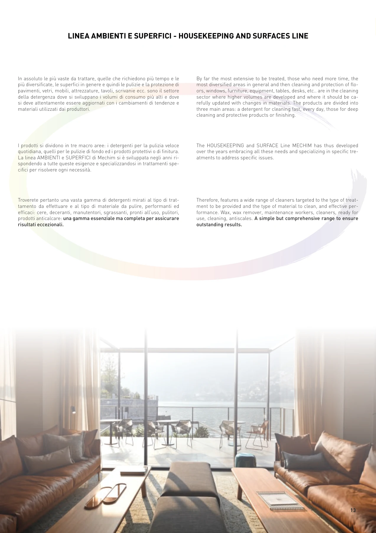 Catalogo Mechim Institutional aperto, linea ambienti e superfici